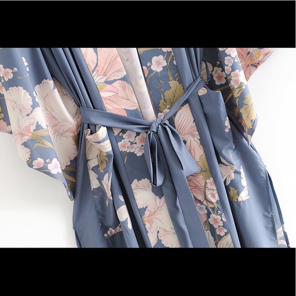 Bird Of Paradise Gypsy Bohemian Kimono In Faded - Picture 14 of 16